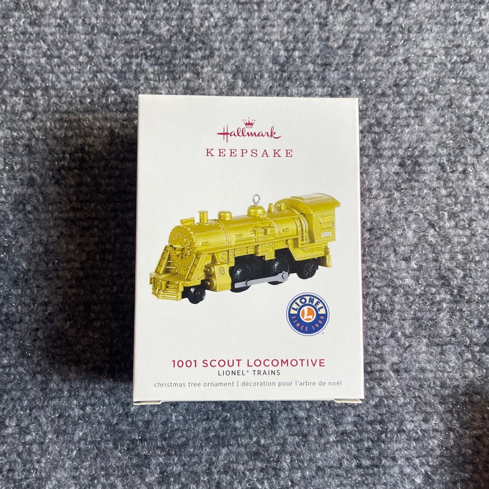 Hallmark Keepsake 2019 Lionel 1001 Scout Locomotive Gold Train Ornament QXE3177